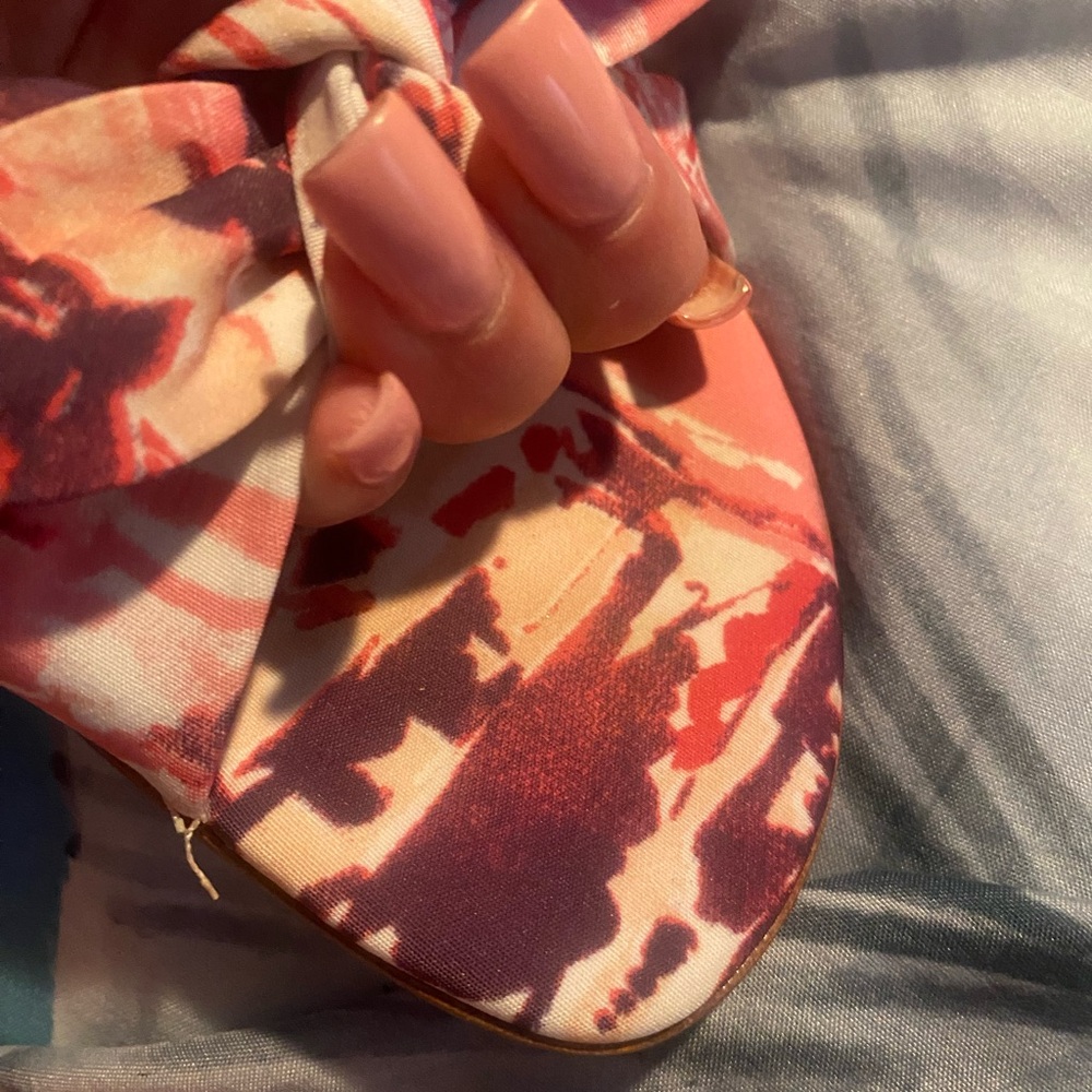 Pretty in Pink. Fabric slip on Mules with bow. Sexy multi colors 👡👡 - Picture 14 of 16